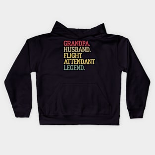 Grandpa Husband Flight Attendant Legend Kids Hoodie